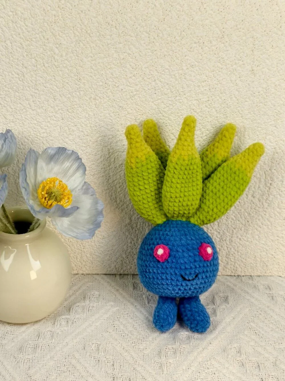 Handmade Amigurumi Crochet Pokémon Oddish Plushie